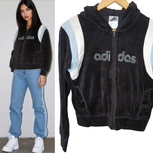 adidas Tops - Adidas Women’s Retro Velour Hoodie